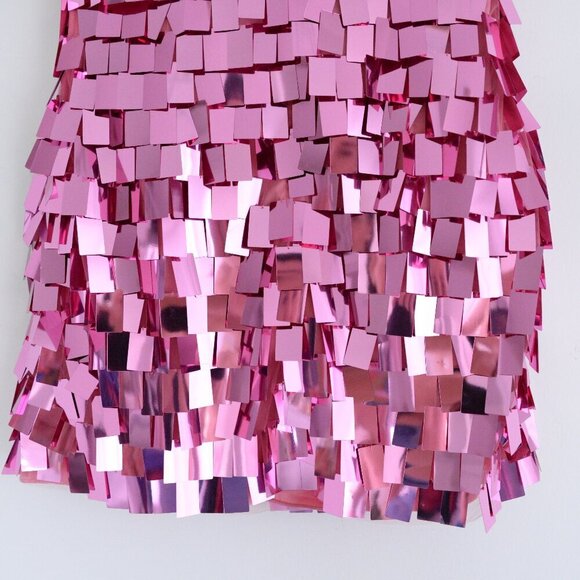 Jonathan Simkhai Tuckernuck Pink Punch Vivienne Embroidered Sequin Mini Dress 4 - Picture 9 of 13